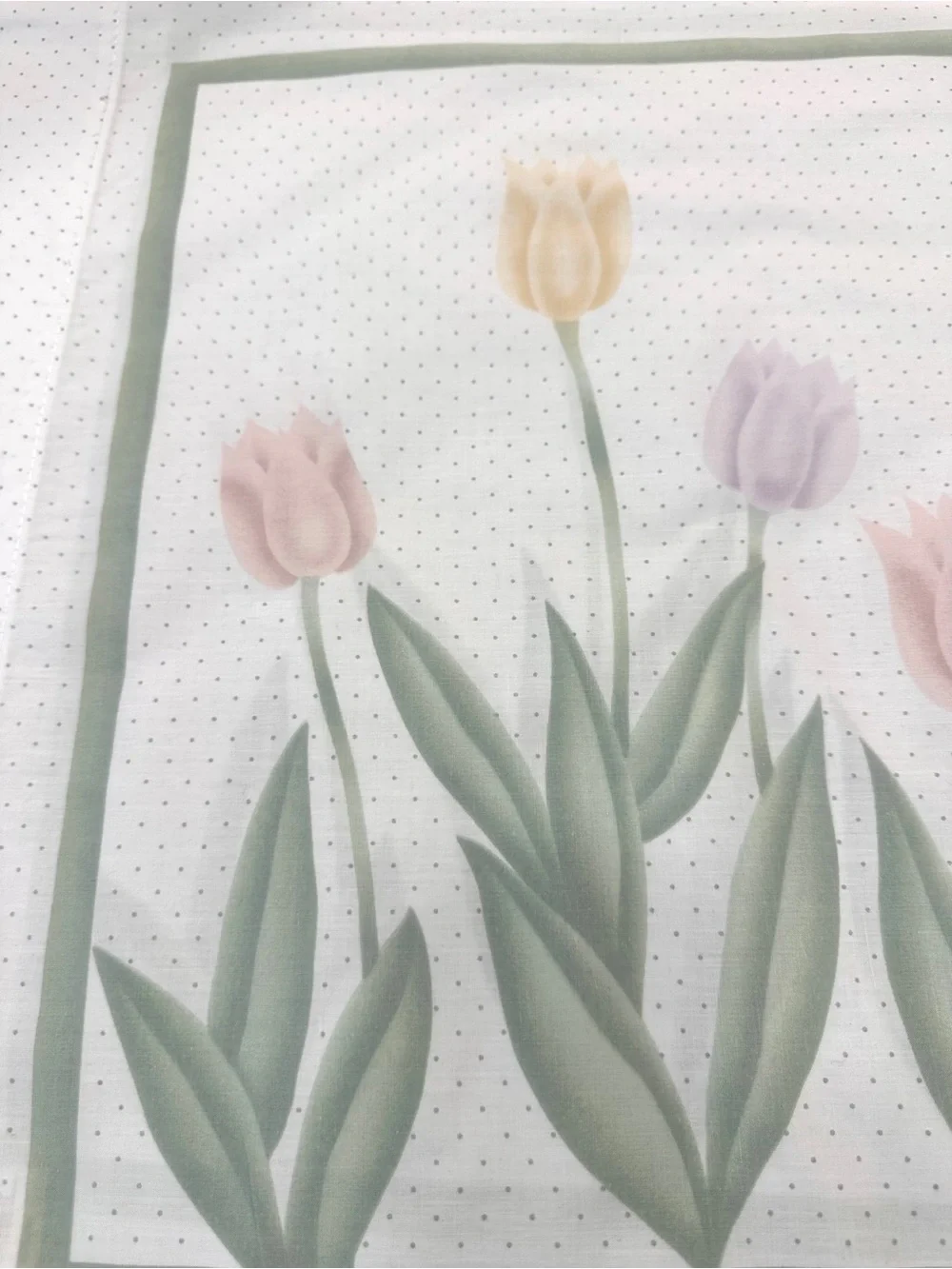2xPillowcase Floral Tulip Garden Standard Cottagecore Soft Pastel Vintage